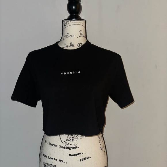 YoungLA Tops - YoungLA Women's Classic Black Crop Top